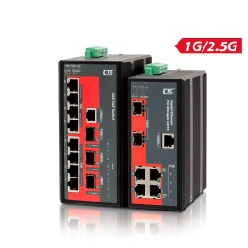 IGS-803SM-8PH24 y IGS-402SM-4PH24 Series / Industrial 1G/2.5G Managed PoE Switch