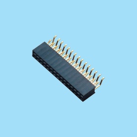 2096 / Conector acodado hembra doble fila PCB - Paso 2,00 mm