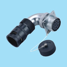 WS-ZC | In-line receptacle with angled back shell for plastic-hose