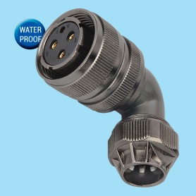WD28-TU | IP65 Female cable connector with clamping-nut