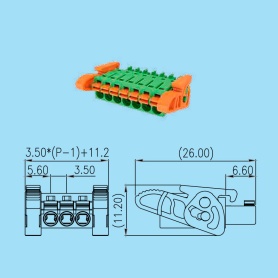BC022129 / Plug for pluggable terminal block spring - 3.50 mm