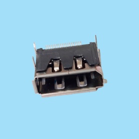 5654 / Conector DisplayPort macho acodado doble cara de contactos