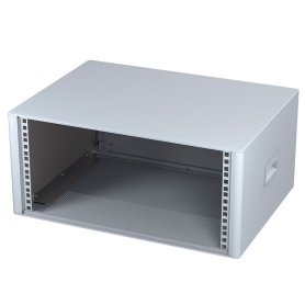 M6619545 / TECHNOMET 19″ Caja de aluminio para electrónica, 5Ux400mm en gris claro