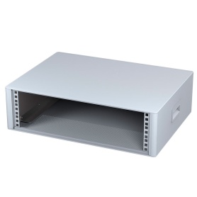 M6619345 / TECHNOMET 19″ Caja de aluminio para electrónica, 3Ux400mm en gris claro