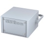 M6610455 / TECHNOMET 10.5″ Caja de aluminio para electrónica, 4Ux330mm con asa en gris claro