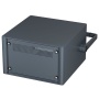 M6610454 / TECHNOMET 10.5″ Caja de aluminio para electrónica, 4Ux330mm con asa en color negro