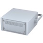 M6610355 / TECHNOMET 10.5″ Caja de aluminio para electrónica, 3Ux330mm con asa en gris claro