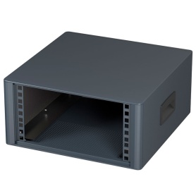 M6610344 / TECHNOMET 10.5″ Caja de aluminio para electrónica, 3Ux330mm en color negro