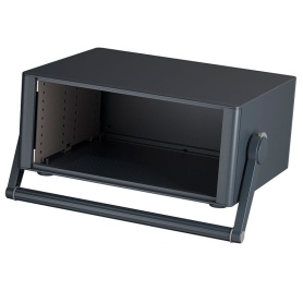 M6435334 / TECHNOMET R315H Caja de aluminio para instrumentación en color negro con asa 350x275x150mm