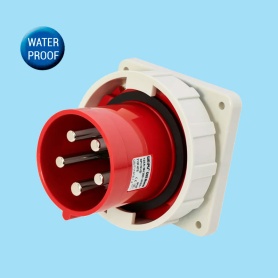 125A-IP67 | CEE Panle Mount Inlet (with CEE/IEC 60309-1, 60309-2) 5 pin