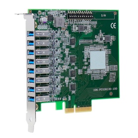 PCIe-USB381F / 8-Port USB 3.1 Gen1 Frame Grabber Expansion Card with 4x Independent USB Controllers