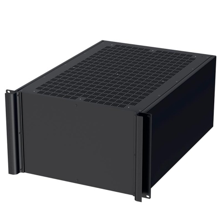 M6219689 / Caja COMBIMET 19″ con rejilla de ventilación y panel frontal en negro, 6Ux610mm