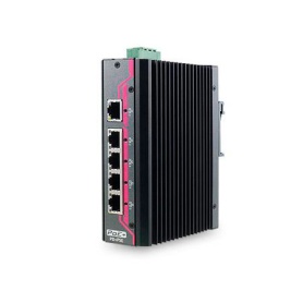 EDX-104 / Mobile surveillance 5-port PoE+ unmanaged industrial ethernet switch with PoE+ PD & DC power input