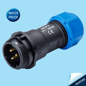 SP1711CB/P | In-line cable connector male (Screw)