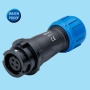 SY1111C/S | In-line cable connector en CENVALSA. Nylon series with bayonet coupling.
