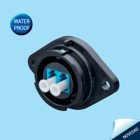 SY2513/SLC | 2-hole flange receptacle with LC adapter