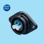 SY2513/SLC | 2-hole flange receptacle with LC adapter