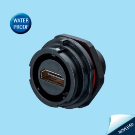 SY2512/SHDMI | Rear-nut mount receptacle with HDMI adapter