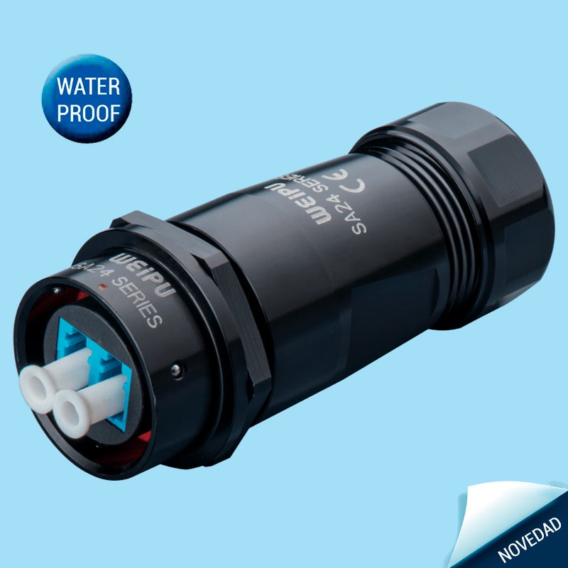 SA2411/SLC | Receptacle with LC adapter | Weipu SA24 Data IP67