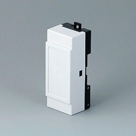 B6501223 / RAILTEC B, caja para carril DIN de 2 módulos, Vers. III perfil bajo - PC - light grey - 35x86x31,25mm