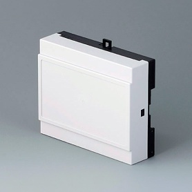 B6504223 / RAILTEC B, caja para carril DIN de 6 módulos, Vers. III perfil bajo - PC - light grey - 105x86x31,25mm