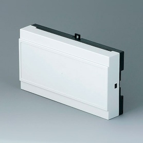 B6505223 / RAILTEC B, caja para carril DIN de 9 módulos, Vers. III perfil bajo - PC - light grey - 157x86x31,25mm