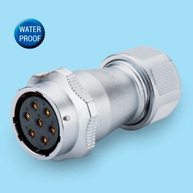 WY-ZEB | In-line receptacle with metal clamping-nut IP67 (16-28)