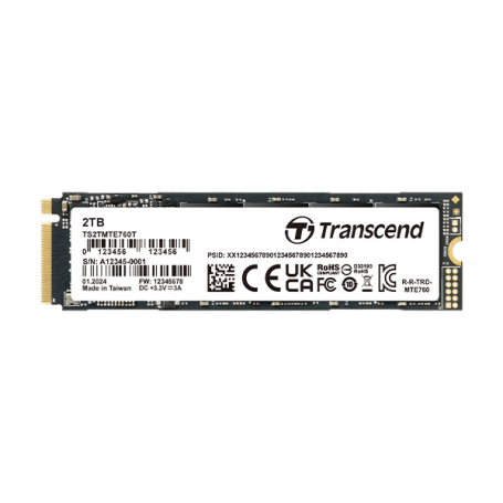 MTE760T / PCIe M.2 SSD de Transcend con cifrado automático (SED), flash 3D NAND de 112 capas y PCIe Gen 4 x4