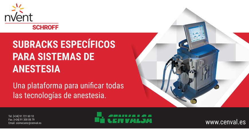 nVent SCHROFF: subracks para sistemas de anestesia