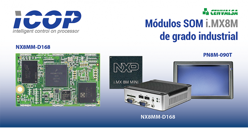 ICOP: Módulos SOM i.MX8M de grado industrial