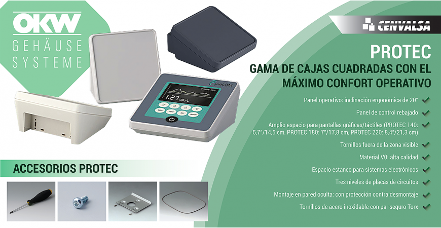 Última novedad en cajas OKW: PROTEC, control al cuadrado