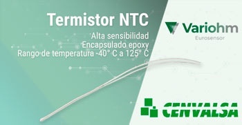 Nuevo termistor NTC ENTC-EI-10k9777-02 de Variohm Eurosensor