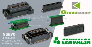 Nuevos conectores flotantes PCB a PCB de Greenconn