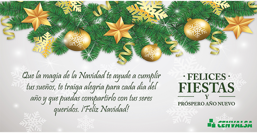 CENVALSA te desea ¡FELICES FIESTAS!