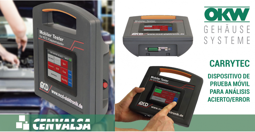 Nueva aplicación de Carrytec: Dispositivo de prueba móvil para el análisis rentable de errores y fallos.