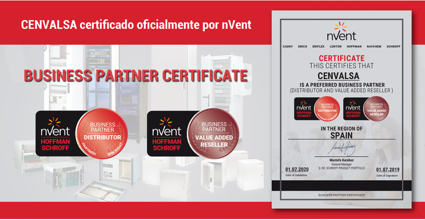 CENVALSA certificado oficialmente por nVent