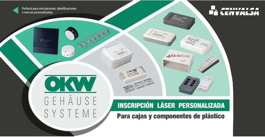 OKW: Inscripción láser personalizada para cajas y componentes de plástico