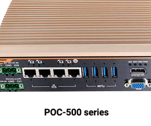 POC-500 Series / AMD Ryzen™ V1605B/ V1807B ultra-compact rugged embedded computer with 4x PoE+ & MezIO™ interface