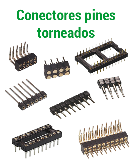 Conectores pines torneados