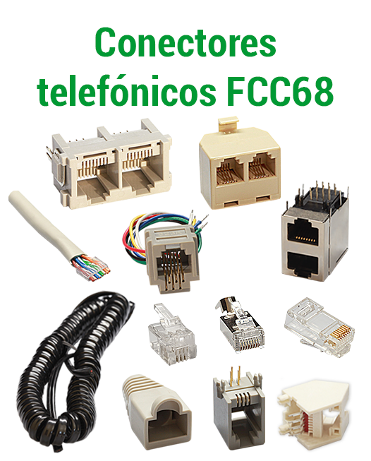 Conectores telefónicos FCC68