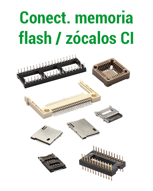 Conectores memoria flash / zócalos CI