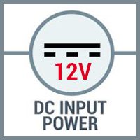 12V DC input