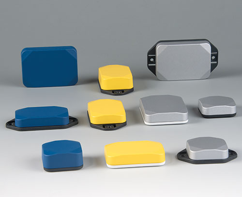 Mini data box en varios colores distintos del blanco y el gris antracita: azul, amarillo, gris claro...